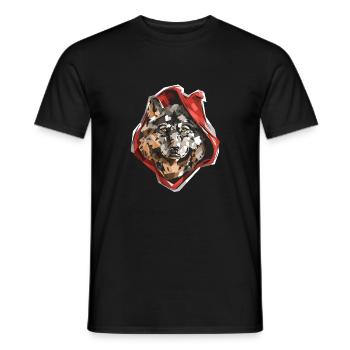 Tierrot Ridin Wolf Pun Grafik Design - Männer T-Shirt - Schwarz - Vorne - AI Model Male 178 light (178cm)
