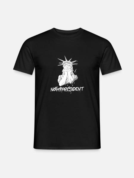 Niet mijn president Funny Anti  Femenist - Mænd T-shirt - sort