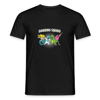 Dabbing Squad / Unicorn Mermaid Dino Flamingo - Men's T-Shirt - black - Front - AI Model Male 178 light (178cm)