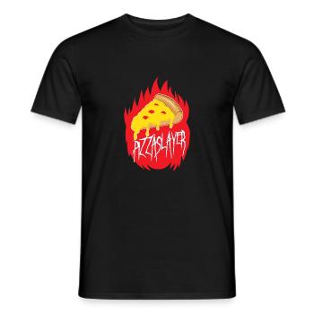 Pizza Slayer - Men's T-Shirt - black - Front - AI Model Male 178 light (178cm)