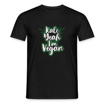 Yes, I am vegan gift - Men's T-Shirt - black - Front - AI Model Male 178 light (178cm)