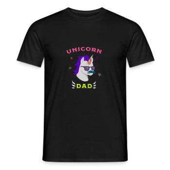 Unicorn dad gift - Men's T-Shirt - black - Front - AI Model Male 178 light (178cm)