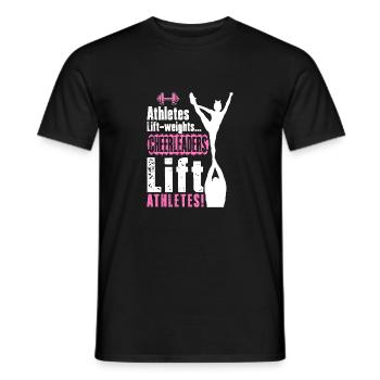 Cheerleader Cheerleading Athlet Cheer Geschenk - Männer T-Shirt - Schwarz - Vorne - AI Model Male 178 light (178cm)