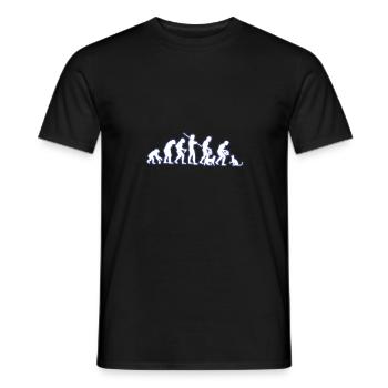 Evolution cat funny cats shirt gift - Men's T-Shirt - black - Front - AI Model Male 178 light (178cm)