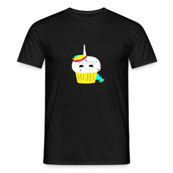 Christmas unicorn new gift rainbow - Men's T-Shirt - black - Front - AI Model Male 178 light (178cm)