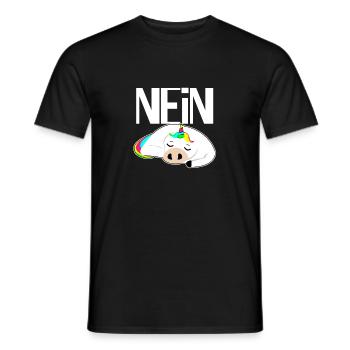 Weihnachten Einhorn neu new Geschenk Regenbogen - Männer T-Shirt - Schwarz - Vorne - AI Model Male 178 light (178cm)