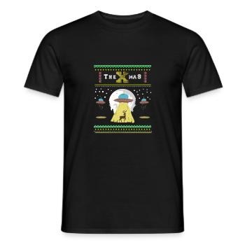 Ugly Christmas / ALIEN / Geschenke - Männer T-Shirt - Schwarz - Vorne - AI Model Male 178 light (178cm)