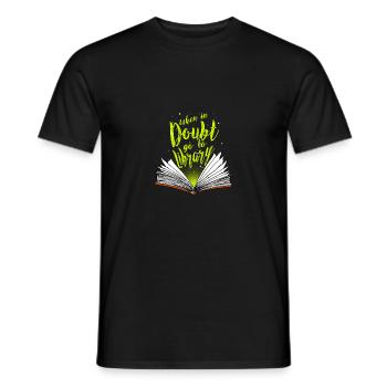 Library / Geschenk - Männer T-Shirt - Schwarz - Vorne - AI Model Male 178 light (178cm)