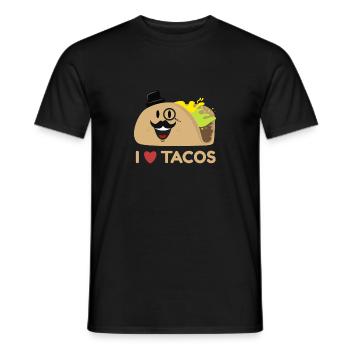 Ich liebe Tacos T-shirt - Männer T-Shirt - Schwarz - Vorne - AI Model Male 178 light (178cm)