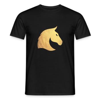 cheval d'or - T-shirt homme - noir - Devant - AI Model Male 178 light (178cm)