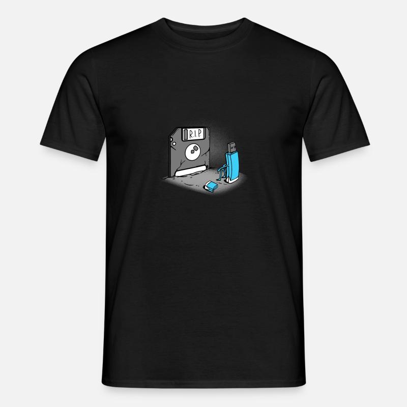 USB Diskette Retro - Männer T-Shirt - Schwarz