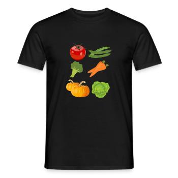 tomatoes tomato tomatoes veggie vegetables vegetables7 - Men's T-Shirt - black - Front - AI Model Male 178 light (178cm)