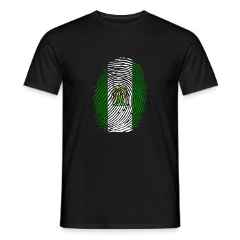 Rhodesian Flagge Fingerabdruck - Männer T-Shirt - Schwarz - Vorne - AI Model Male 178 light (178cm)