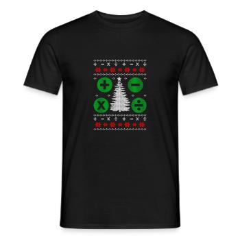 Math Ugly Christmas Gift - Men's T-Shirt - black - Front - AI Model Male 178 light (178cm)