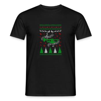 Trompette laid de Noël Jumper - T-shirt homme - noir - Devant - AI Model Male 178 light (178cm)