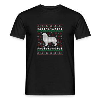 Berger australien vilain cadeau de Noël chandail Chr - T-shirt homme - noir - Devant - AI Model Male 178 light (178cm)