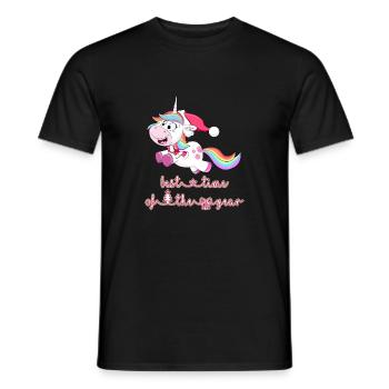 licorne licorne - T-shirt homme - noir - Devant - AI Model Male 178 light (178cm)