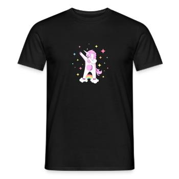 Tupfen-Unicorn-niedlicher Tupfen-Tanz Hiphop-Tanzen-Geschenk - Männer T-Shirt - Schwarz - Vorne - AI Model Male 178 light (178cm)