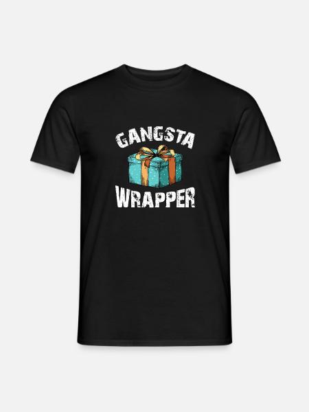 Gangsta Wrapper - Christmas - Packers - Men's T-Shirt - black