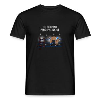 Sloth Wrestling Gift - Men's T-Shirt - black - Front - AI Model Male 178 light (178cm)