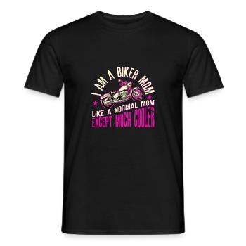 Ich bin ein Radfahrer Mom T-Shirt -Motorcyle Reiten - Männer T-Shirt - Schwarz - Vorne - AI Model Male 178 light (178cm)