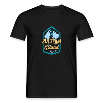 Skiteam Gstaad Ski Team Gift - Men's T-Shirt - black - Front - AI Model Male 178 light (178cm)