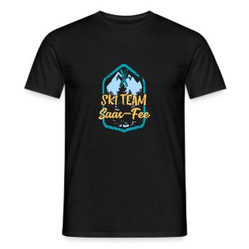 Skiteam Saas-Fee Ski Team Geschenk - Männer T-Shirt - Schwarz - Vorne - AI Model Male 178 light (178cm)