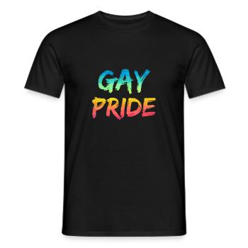 LGBT T-shirt - Gay Pride - T-shirt homme - noir - Devant - AI Model Male 178 light (178cm)