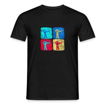 Bogenschütze Bogensport Geschenk Bogenschießen - Männer T-Shirt - Schwarz - Vorne - AI Model Male 178 light (178cm)