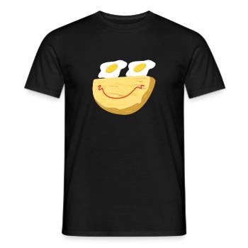 Eier auf Toast / Frühstück Geschenk - Männer T-Shirt - Schwarz - Vorne - AI Model Male 178 light (178cm)