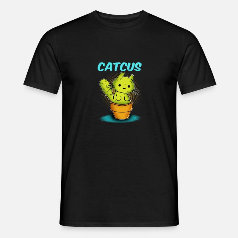 Cat / CATCUS / Cactus / Gift - Men’s T-shirt - black