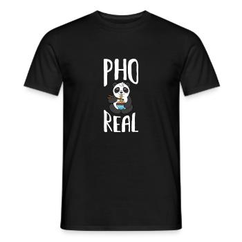 Pho Real Panda Soup Vietnamese Food Gift - Men's T-Shirt - black - Front - AI Model Male 178 light (178cm)