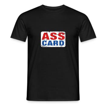 Ass Card / Anglais / Cadeau / T-shirt - T-shirt homme - noir - Devant - AI Model Male 178 light (178cm)