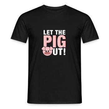 Let the pig out / shirt / gift - Men's T-Shirt - black - Front - AI Model Male 178 light (178cm)