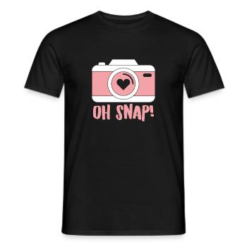 Photographer - Camera - Gift - Photographing - Men's T-Shirt - black - Front - AI Model Male 178 light (178cm)