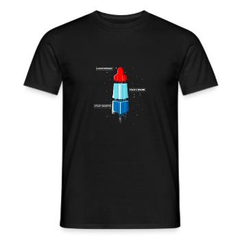 Rocket ice cream gift - Men's T-Shirt - black - Front - AI Model Male 178 light (178cm)