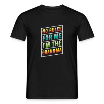 Keine Regeln für mich: Ich bin die Oma - Männer T-Shirt - Schwarz - Vorne - AI Model Male 178 light (178cm)