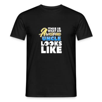 This is how a great uncle looks / gift shirt - Men's T-Shirt - black - Front - AI Model Male 178 light (178cm)