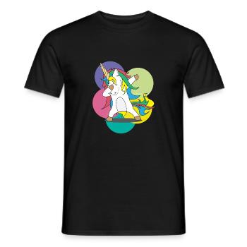 Dabbing Unicorn / Swag / Unicorn / Gift Shirt - Men's T-Shirt - black - Front - AI Model Male 178 light (178cm)