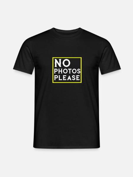 Pas de photo s'il vous plaît - cadeau - drôle - photographie - T-shirt homme - noir