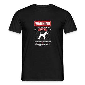 Drahthaar-Foxterrier Shirt Geschenk - Männer T-Shirt - Schwarz - Vorne - AI Model Male 178 light (178cm)