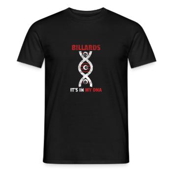 Billiards its in my DNA gift billiard player - Men's T-Shirt - black - Front - AI Model Male 178 light (178cm)