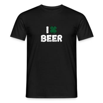 I bière de trèfle St. Patricks Day Funny irlandais - T-shirt homme - noir - Devant - AI Model Male 178 light (178cm)