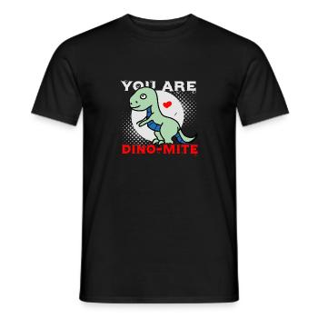 Vous êtes Dino-Mite - sort Dino - amour - T-shirt homme - noir - Devant - AI Model Male 178 light (178cm)