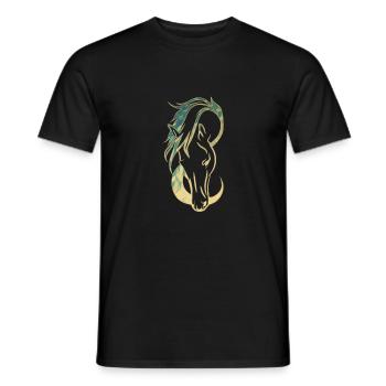 Horse Geometric - Men's T-Shirt - black - Front - AI Model Male 178 light (178cm)