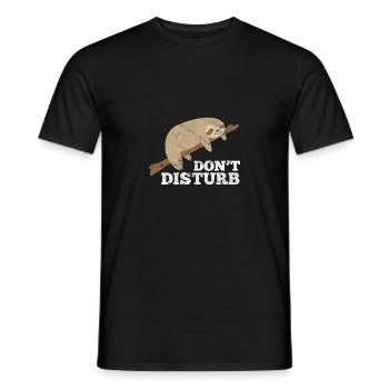 Funny Sloth Shirt - Do not Disturb - Men's T-Shirt - black - Front - AI Model Male 178 light (178cm)