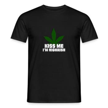 Embrassez-moi, je suis Highrish drôle St Patricks Day irlandais - T-shirt homme - noir - Devant - AI Model Male 178 light (178cm)