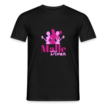 Malle Diven - Männer T-Shirt - Schwarz - Vorne - AI Model Male 178 light (178cm)