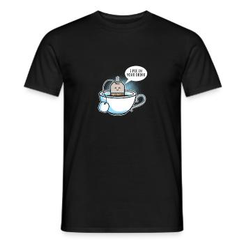 Tee Trinker / Geschenk - Männer T-Shirt - Schwarz - Vorne - AI Model Male 178 light (178cm)
