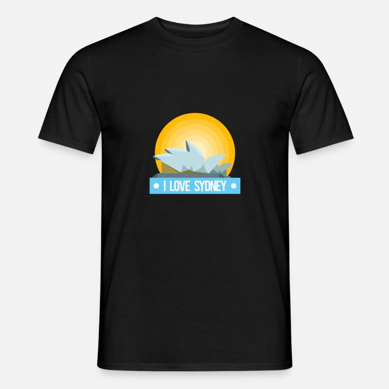 I love Sidney - Männer T-Shirt - Schwarz